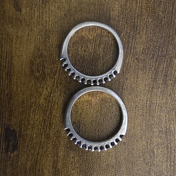 Kay Jewelers Two Stackable Amethyst Rings - Picture 2 of 10